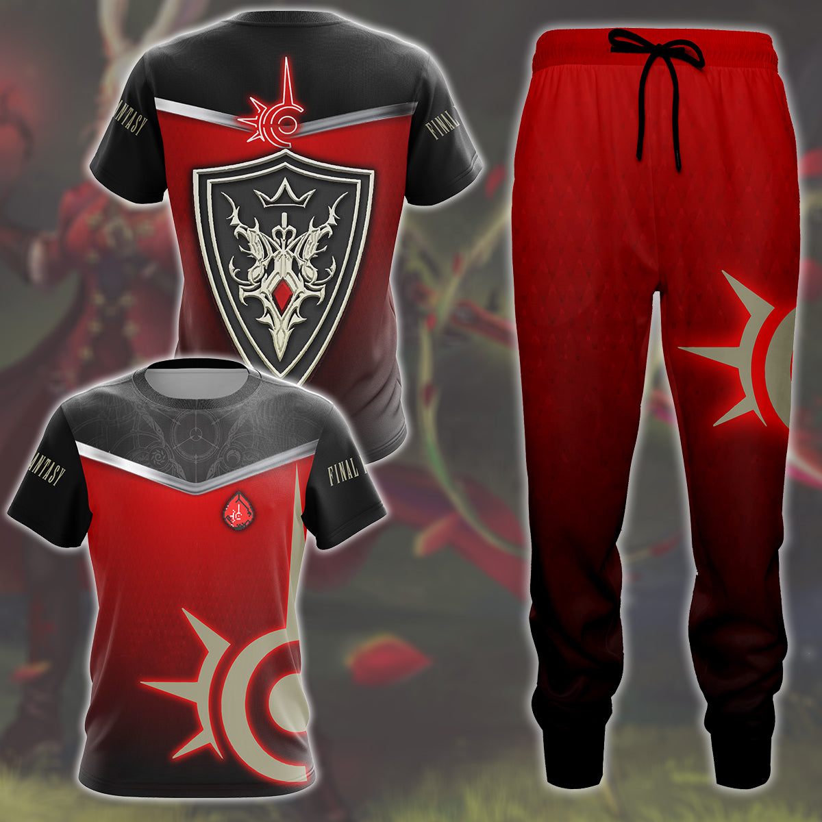 Final Fantasy Red Mage Video Game All Over Printed T-shirt Tank Top Zip Hoodie Pullover Hoodie Hawaiian Shirt Beach Shorts Joggers