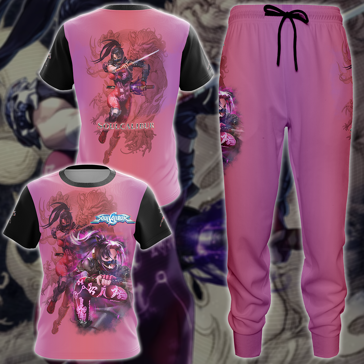 Soul Calibur Video Game 3D All Over Printed T-shirt Tank Top Zip Hoodie Pullover Hoodie Hawaiian Shirt Beach Shorts Jogger