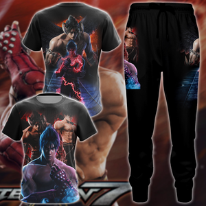 Tekken Jin Kazama Video Game 3D All Over Print T-shirt Tank Top Zip Hoodie Pullover Hoodie Hawaiian Shirt Beach Shorts Jogger   