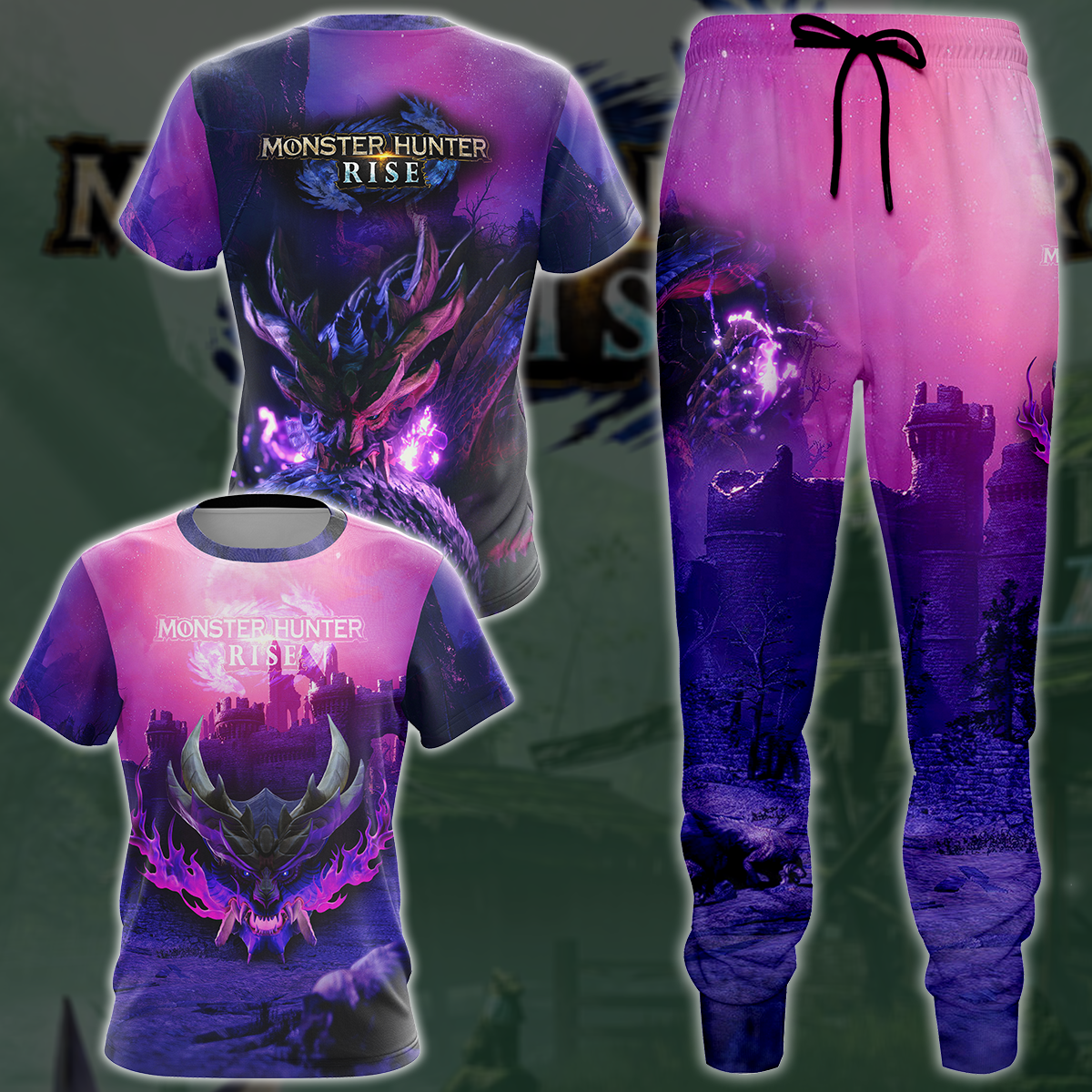 Monster Hunter Rise Video Game 3D All Over Printed T-shirt Tank Top Zip Hoodie Pullover Hoodie Hawaiian Shirt Beach Shorts Jogger