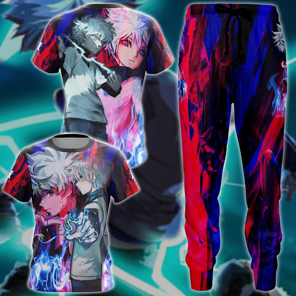Hunter x Hunter Killua 3D All Over Print T-shirt Tank Top Zip Hoodie Pullover Hoodie Hawaiian Shirt Beach Shorts Jogger