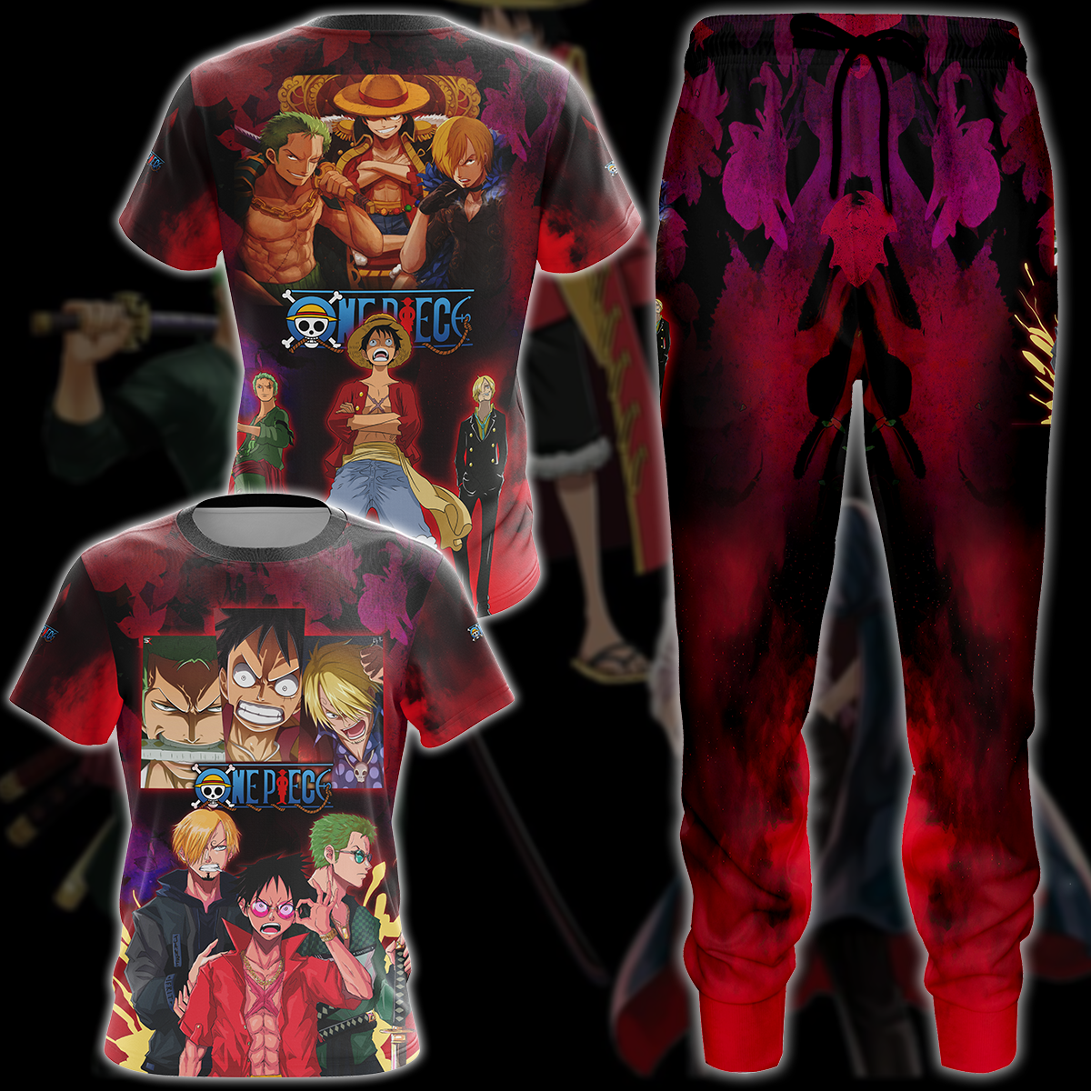 One Piece Luffy Sanji Zoro Anime Manga 3D All Over Print T-shirt Tank Top Zip Hoodie Pullover Hoodie Hawaiian Shirt Beach Shorts Jogger