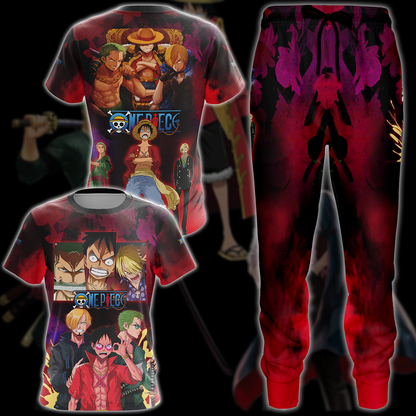 One Piece Luffy Sanji Zoro Anime Manga 3D All Over Print T-shirt Tank Top Zip Hoodie Pullover Hoodie Hawaiian Shirt Beach Shorts Jogger