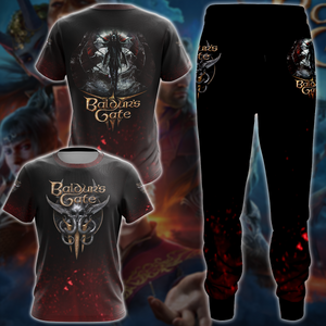 Baldur's Gate 3 Video Game All-Over T-shirt Hoodie Tank Top Hawaiian Shirt Beach Shorts Joggers   