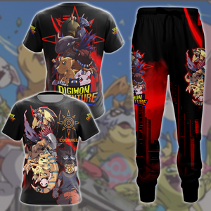 Digimon Video Game All Over Printed T-shirt Tank Top Zip Hoodie Pullover Hoodie Hawaiian Shirt Beach Shorts Joggers   