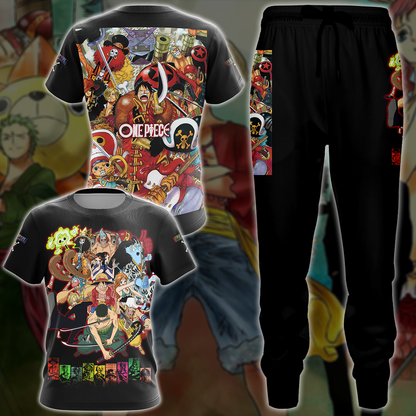 One Piece Straw Hat Pirates Anime Manga 3D All Over Print T-shirt Tank Top Zip Hoodie Pullover Hoodie Hawaiian Shirt Beach Shorts Jogger