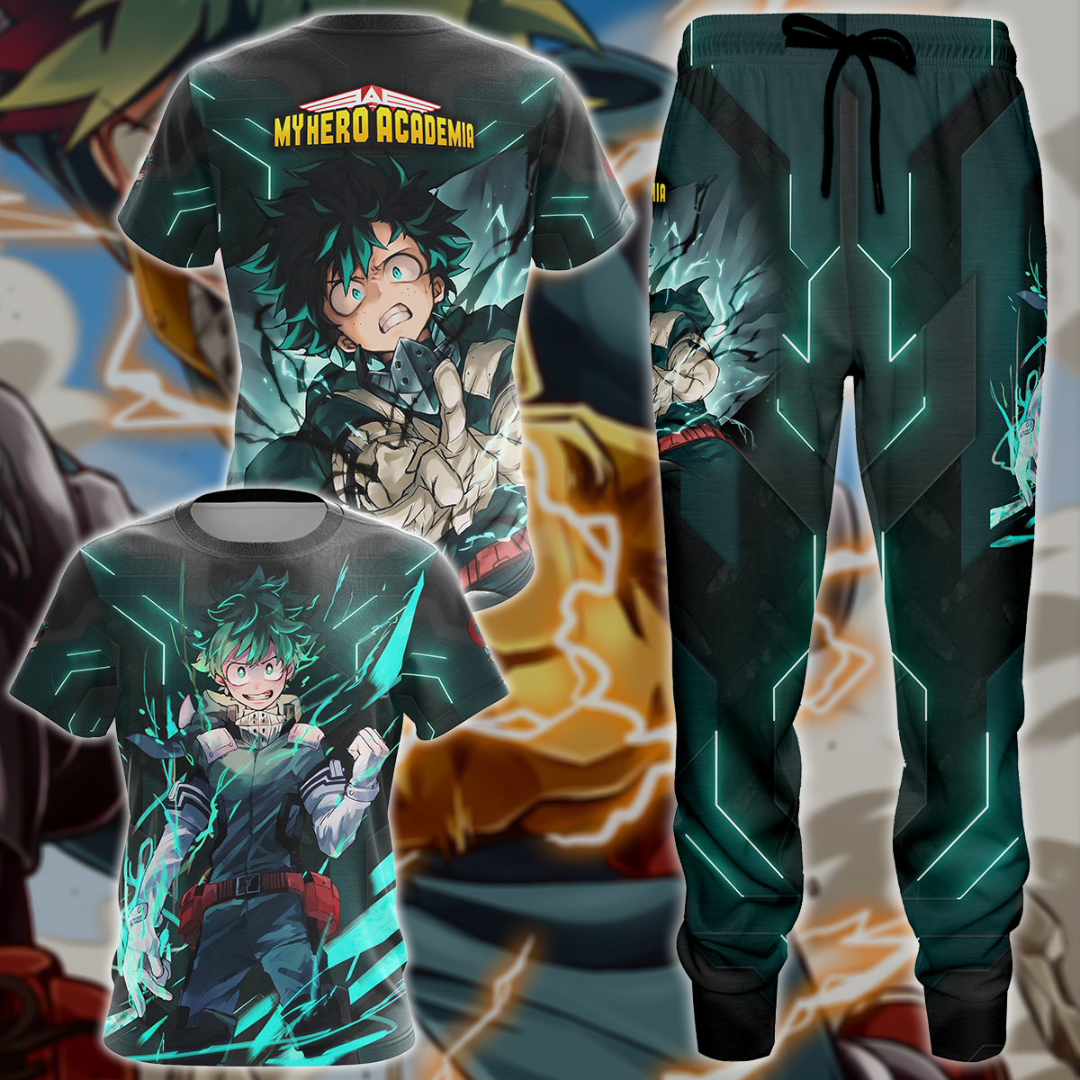 My Hero Academia Deku Midoriya Izuku 3D All Over Print T-shirt Tank Top Zip Hoodie Pullover Hoodie Hawaiian Shirt Beach Shorts Jogger