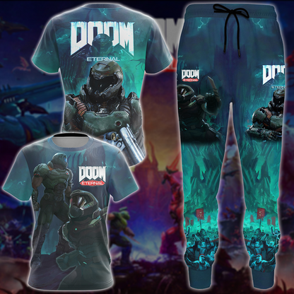 Doom Eternal Video Game All Over Printed T-shirt Tank Top Zip Hoodie Pullover Hoodie Hawaiian Shirt Beach Shorts Joggers