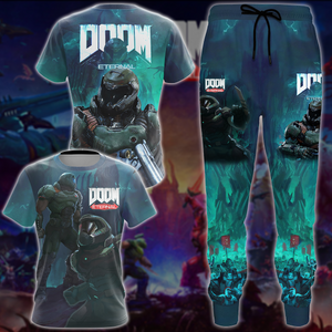 Doom Eternal Video Game All Over Printed T-shirt Tank Top Zip Hoodie Pullover Hoodie Hawaiian Shirt Beach Shorts Joggers   