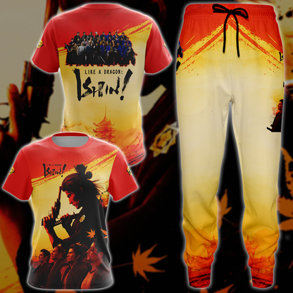 Like a Dragon: Ishin! Video Game 3D All Over Printed T-shirt Tank Top Zip Hoodie Pullover Hoodie Hawaiian Shirt Beach Shorts Jogger