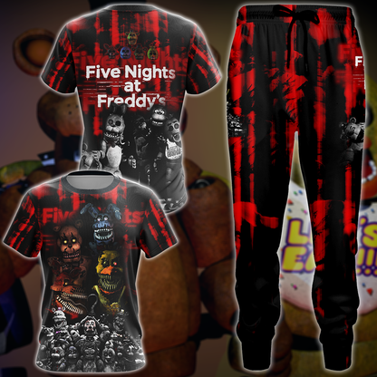 Five Nights At Freddy's Video Game 3D All Over Print T-shirt Tank Top Zip Hoodie Pullover Hoodie Hawaiian Shirt Beach Shorts Jogger