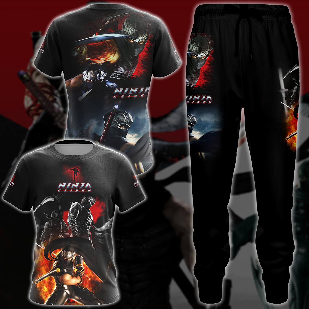 Ninja Gaiden Video Game 3D All Over Print T-shirt Tank Top Zip Hoodie Pullover Hoodie Hawaiian Shirt Beach Shorts Jogger