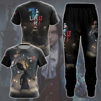 Lies of P Video Game All Over Printed T-shirt Tank Top Zip Hoodie Pullover Hoodie Hawaiian Shirt Beach Shorts Joggers