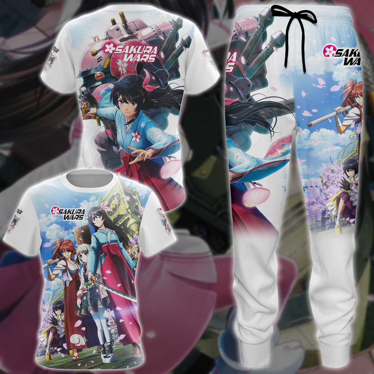 Sakura Wars Video Game 3D All Over Printed T-shirt Tank Top Zip Hoodie Pullover Hoodie Hawaiian Shirt Beach Shorts Jogger