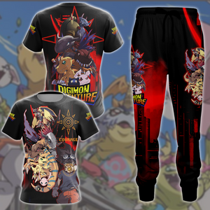 Digimon Video Game All Over Printed T-shirt Tank Top Zip Hoodie Pullover Hoodie Hawaiian Shirt Beach Shorts Joggers