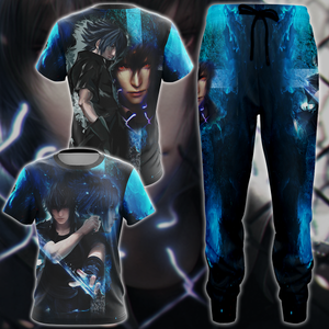 Final Fantasy XV Noctis Lucis Video Game 3D All Over Print T-shirt Tank Top Zip Hoodie Pullover Hoodie Hawaiian Shirt Beach Shorts Jogger   