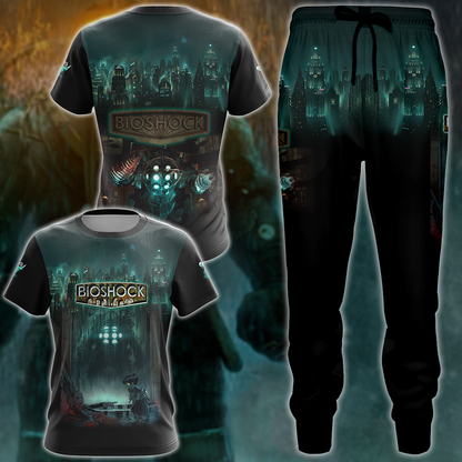 Bioshock Video Game 3D All Over Print T-shirt Tank Top Zip Hoodie Pullover Hoodie Hawaiian Shirt Beach Shorts Jogger