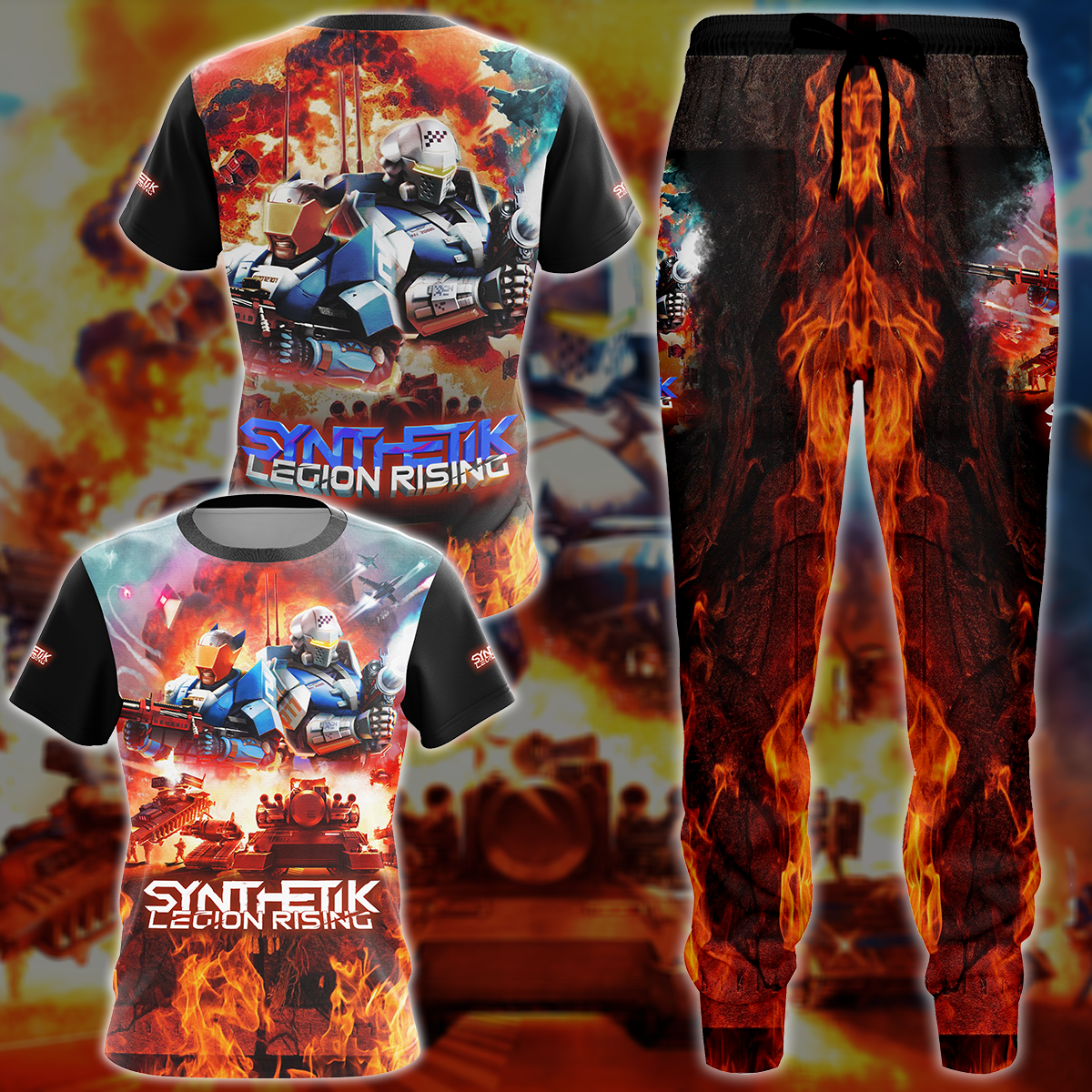 Synthetik: Legion Rising Video Game 3D All Over Printed T-shirt Tank Top Zip Hoodie Pullover Hoodie Hawaiian Shirt Beach Shorts Jogger