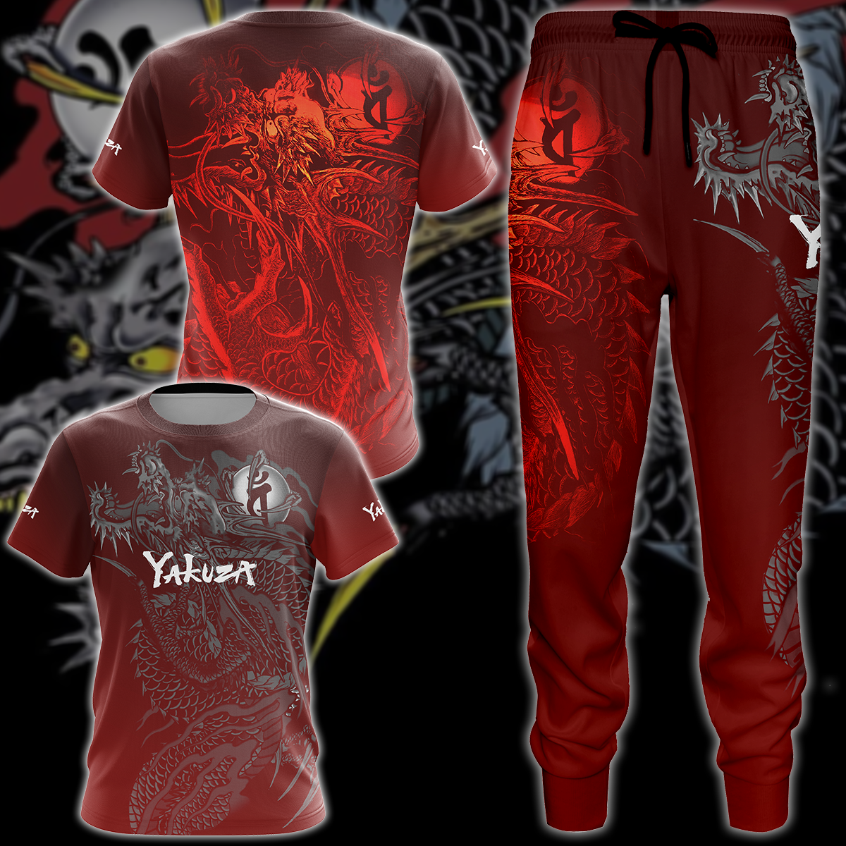 Yakuza Video Game 3D All Over Printed T-shirt Tank Top Zip Hoodie Pullover Hoodie Hawaiian Shirt Beach Shorts Jogger