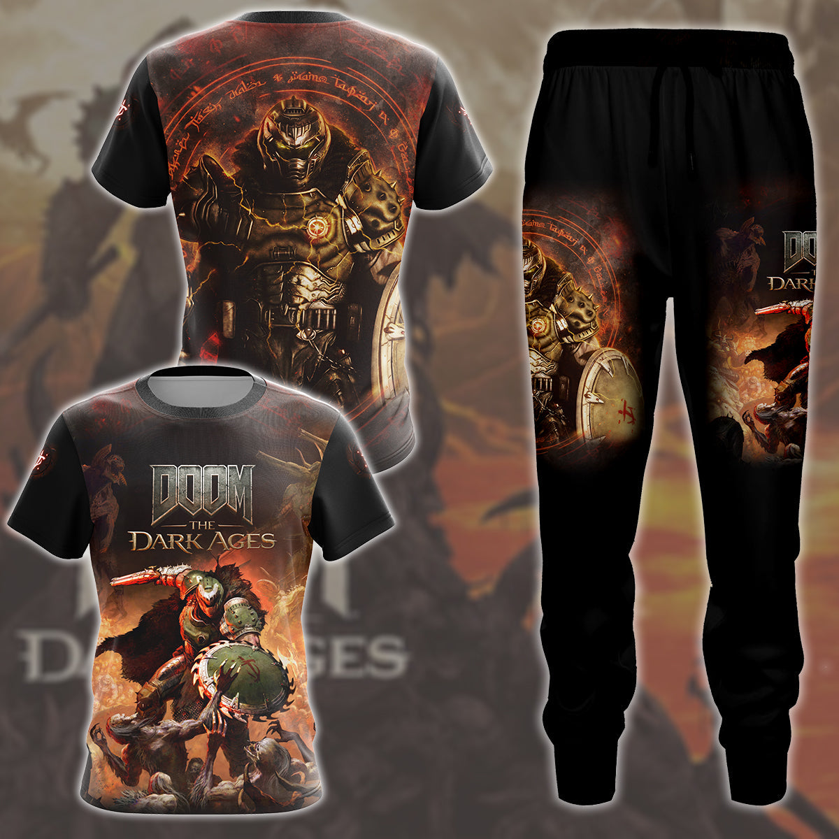 Doom: The Dark Ages Video Game All Over Printed T-shirt Tank Top Zip Hoodie Pullover Hoodie Hawaiian Shirt Beach Shorts Joggers