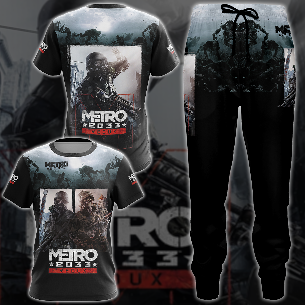 Metro 2033 Redux Video Game 3D All Over Printed T-shirt Tank Top Zip Hoodie Pullover Hoodie Hawaiian Shirt Beach Shorts Jogger