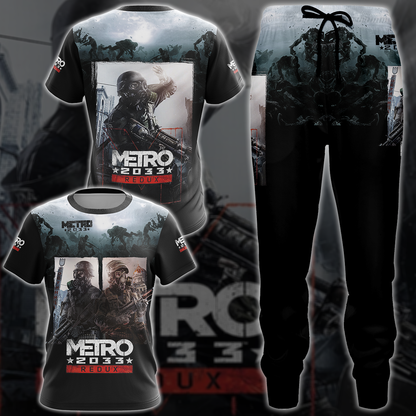 Metro 2033 Redux Video Game 3D All Over Printed T-shirt Tank Top Zip Hoodie Pullover Hoodie Hawaiian Shirt Beach Shorts Jogger