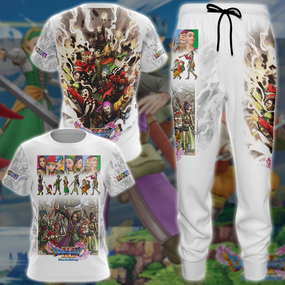 Dragon Quest XI Video Game 3D All Over Printed T-shirt Tank Top Zip Hoodie Pullover Hoodie Hawaiian Shirt Beach Shorts Jogger