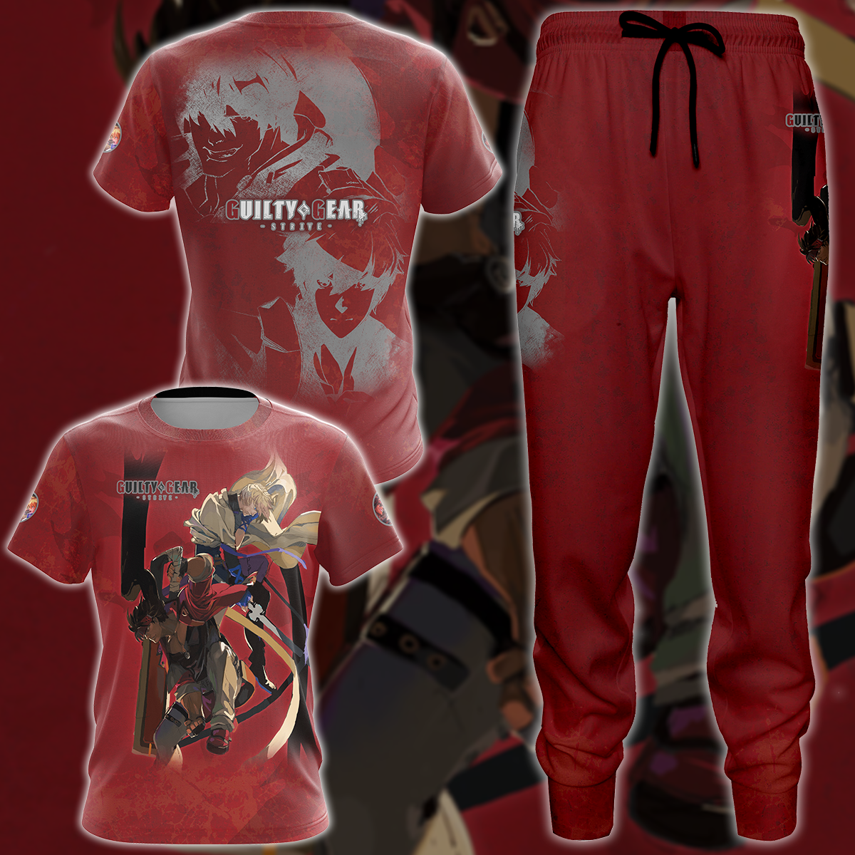 Guilty Gear Strive Video Game 3D All Over Printed T-shirt Tank Top Zip Hoodie Pullover Hoodie Hawaiian Shirt Beach Shorts Jogger