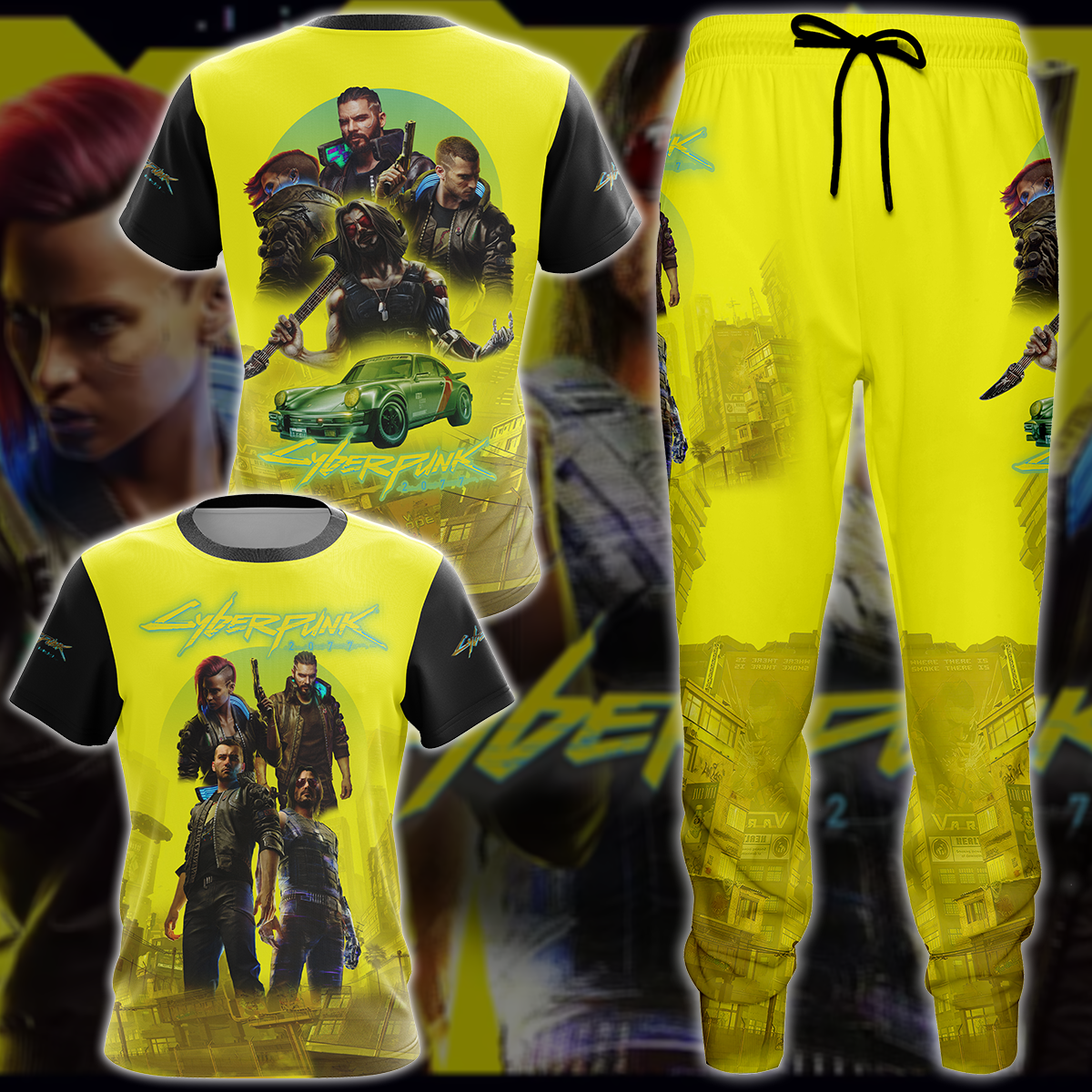 Cyberpunk 2077 Video Game 3D All Over Printed T-shirt Tank Top Zip Hoodie Pullover Hoodie Hawaiian Shirt Beach Shorts Jogger