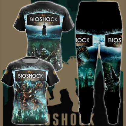 BioShock Video Game 3D All Over Printed T-shirt Tank Top Zip Hoodie Pullover Hoodie Hawaiian Shirt Beach Shorts Joggers Joggers