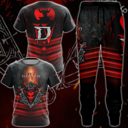 Diablo IV Video Game 3D All Over Printed T-shirt Tank Top Zip Hoodie Pullover Hoodie Hawaiian Shirt Beach Shorts Jogger
