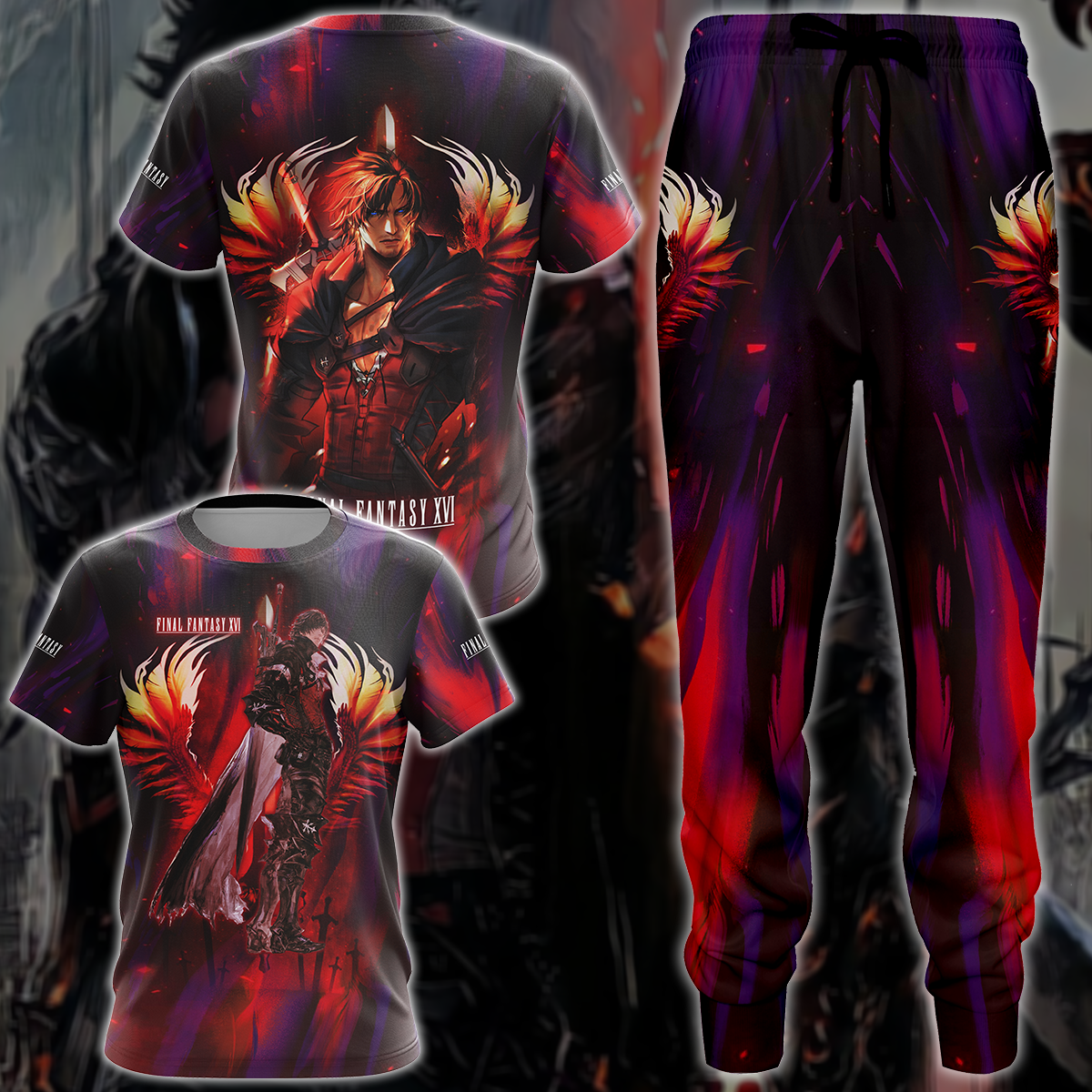 Final Fantasy XVI Video Game 3D All Over Printed T-shirt Tank Top Zip Hoodie Pullover Hoodie Hawaiian Shirt Beach Shorts Jogger