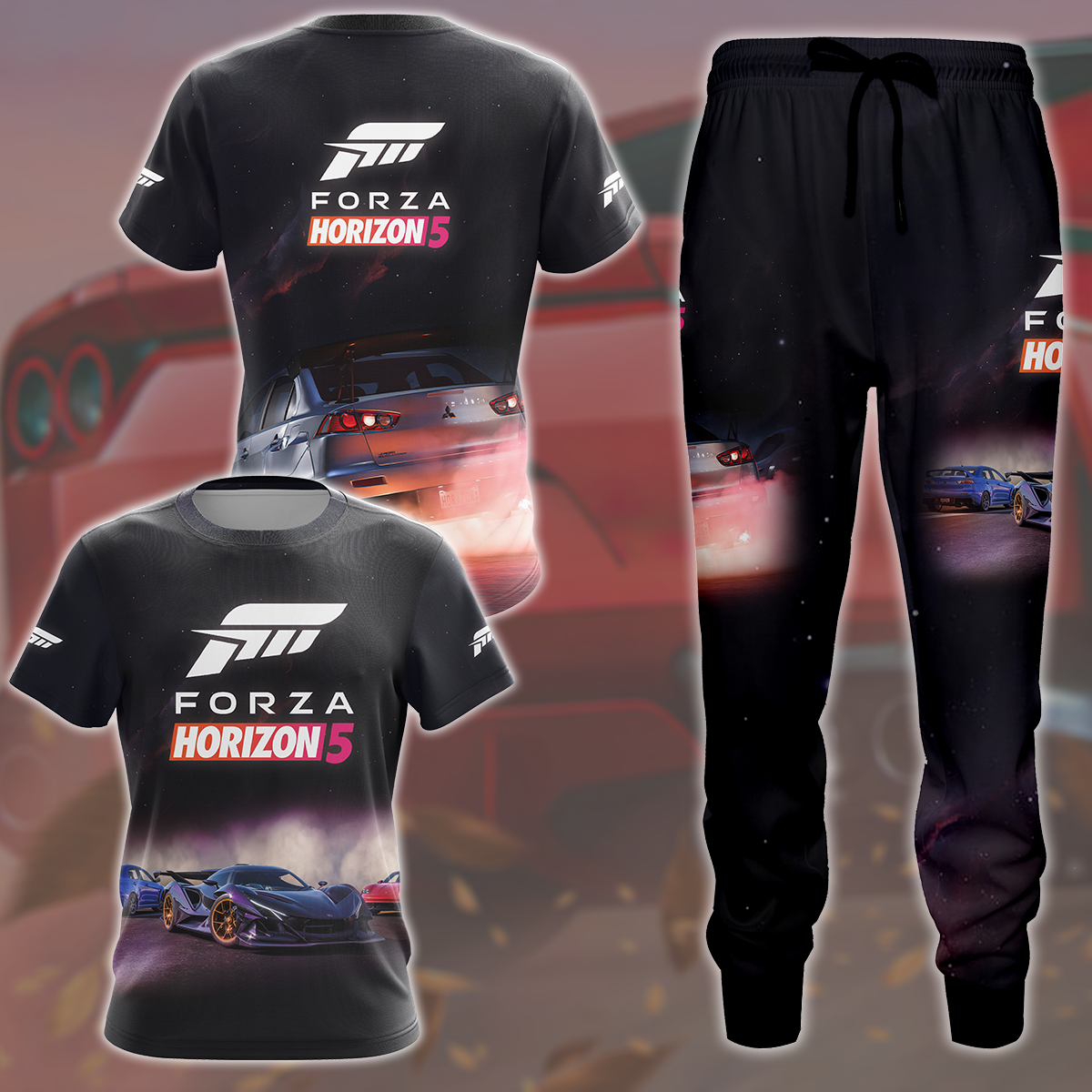 Forza Horizon 5 Video Game All Over Printed T-shirt Tank Top Zip Hoodie Pullover Hoodie Hawaiian Shirt Beach Shorts Joggers