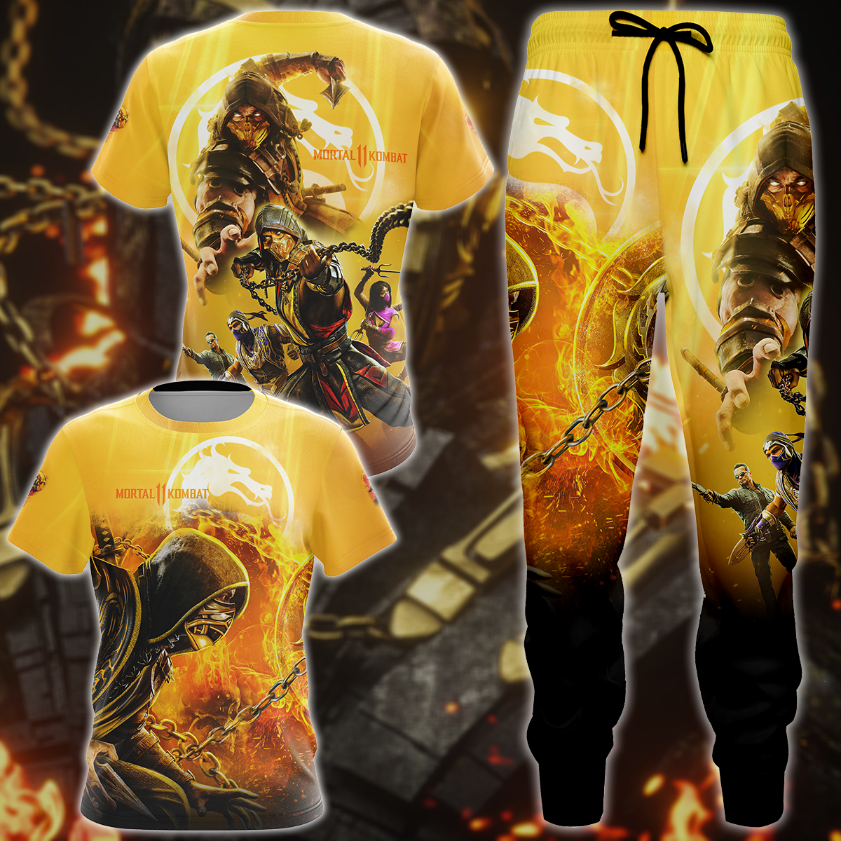 Mortal Kombat Video Game 3D All Over Print T-shirt Tank Top Zip Hoodie Pullover Hoodie Hawaiian Shirt Beach Shorts Jogger