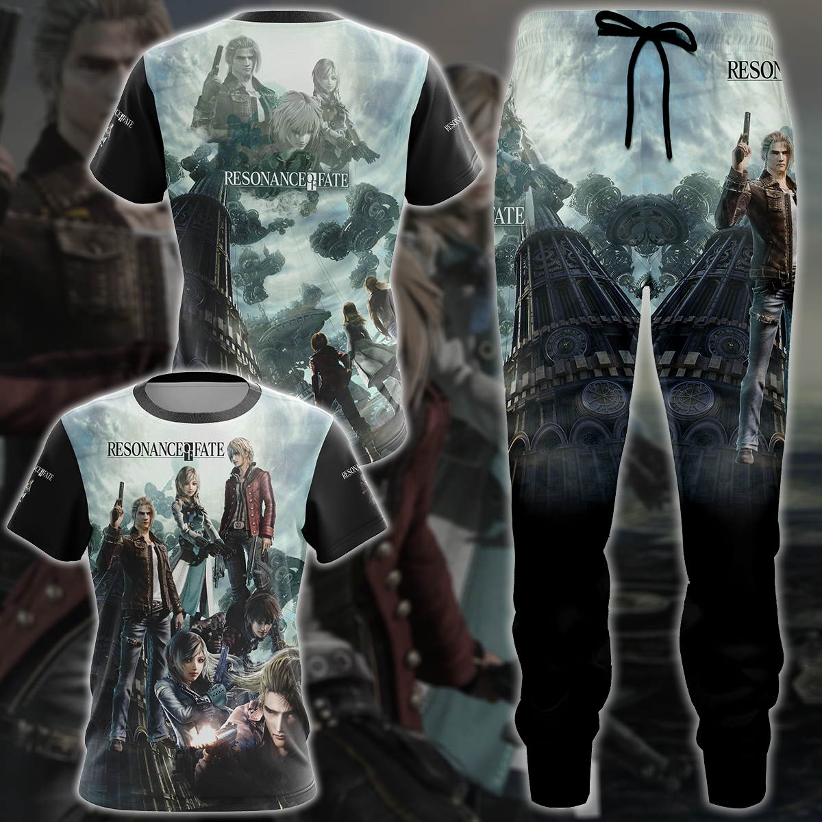 Resonance of Fate Video Game 3D All Over Printed T-shirt Tank Top Zip Hoodie Pullover Hoodie Hawaiian Shirt Beach Shorts Jogger