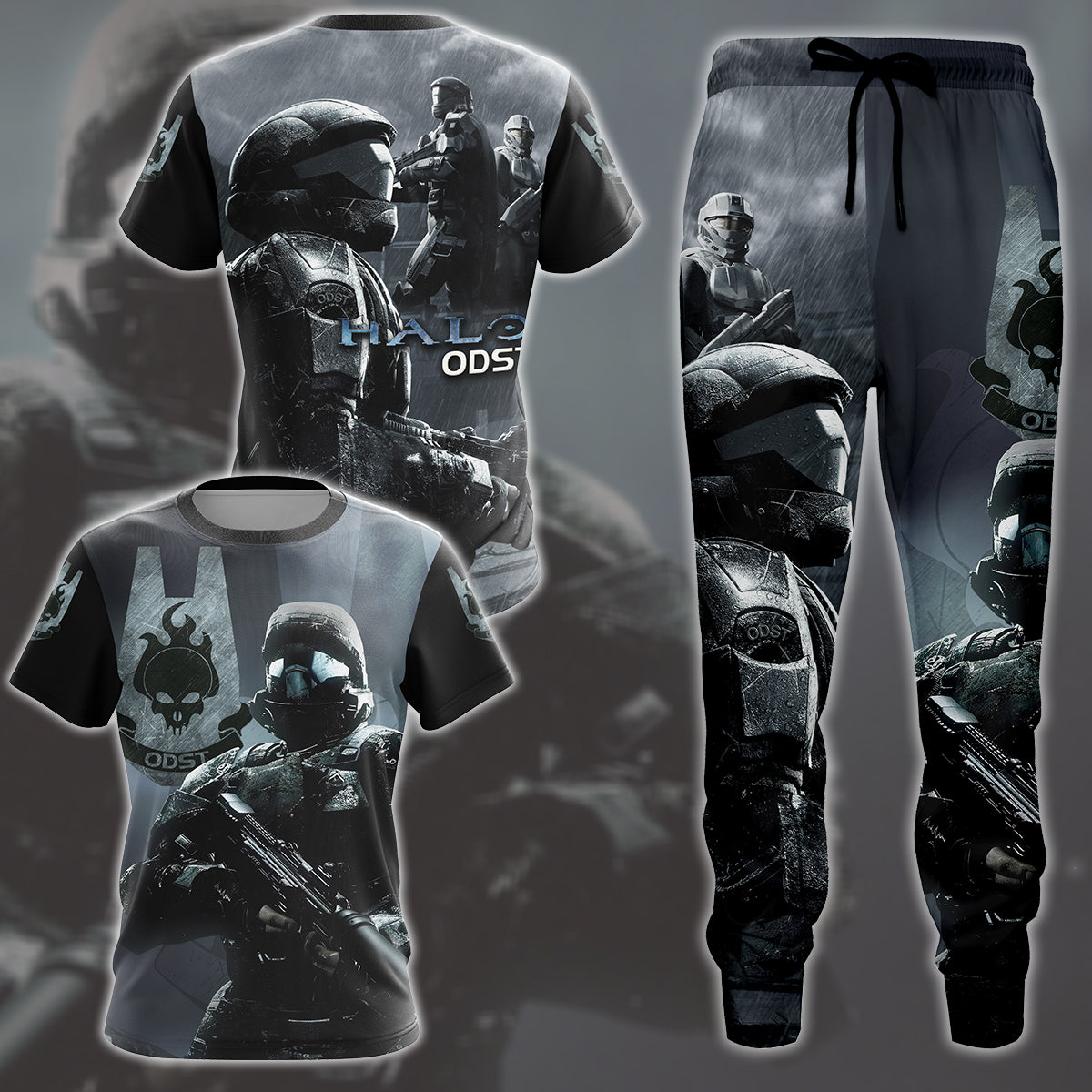 Halo ODST Video Game All Over Printed T-shirt Tank Top Zip Hoodie Pullover Hoodie Hawaiian Shirt Beach Shorts Joggers