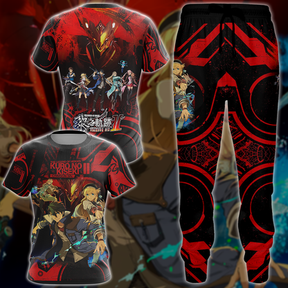 The Legend of Heroes: Kuro no Kiseki II – Crimson Sin Video Game 3D All Over Printed T-shirt Tank Top Zip Hoodie Pullover Hoodie Hawaiian Shirt Beach Shorts Jogger