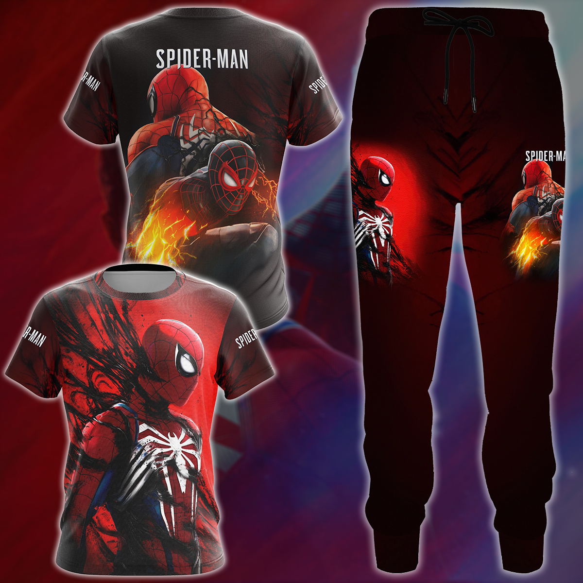 Spider-Man 2 Video Game All Over Printed T-shirt Tank Top Zip Hoodie Pullover Hoodie Hawaiian Shirt Beach Shorts Joggers