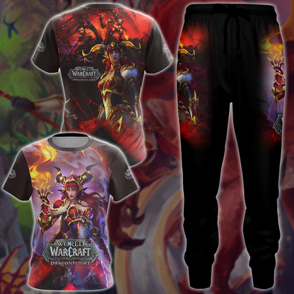 World of Warcraft: Dragonflight Video Game 3D All Over Printed T-shirt Tank Top Zip Hoodie Pullover Hoodie Hawaiian Shirt Beach Shorts Jogger