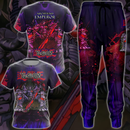 Yu-Gi-Oh! Archfiend Emperor Video Game 3D All Over Print T-shirt Tank Top Zip Hoodie Pullover Hoodie Hawaiian Shirt Beach Shorts Jogger