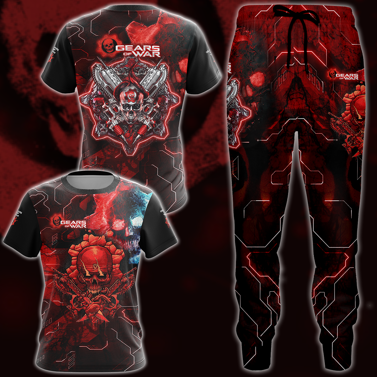 Gears of War Video Game 3D All Over Printed T-shirt Tank Top Zip Hoodie Pullover Hoodie Hawaiian Shirt Beach Shorts Jogger