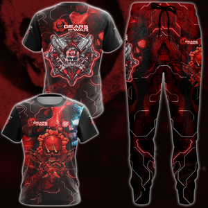 Gears of War Video Game 3D All Over Printed T-shirt Tank Top Zip Hoodie Pullover Hoodie Hawaiian Shirt Beach Shorts Jogger   