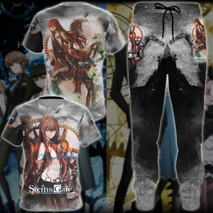 Steins;Gate Anime All-Over T-shirt Hoodie Tank Top Hawaiian Shirt Beach Shorts Joggers   