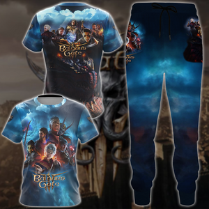 Baldur's Gate 3 Video Game All-Over T-shirt Hoodie Tank Top Hawaiian Shirt Beach Shorts Joggers   