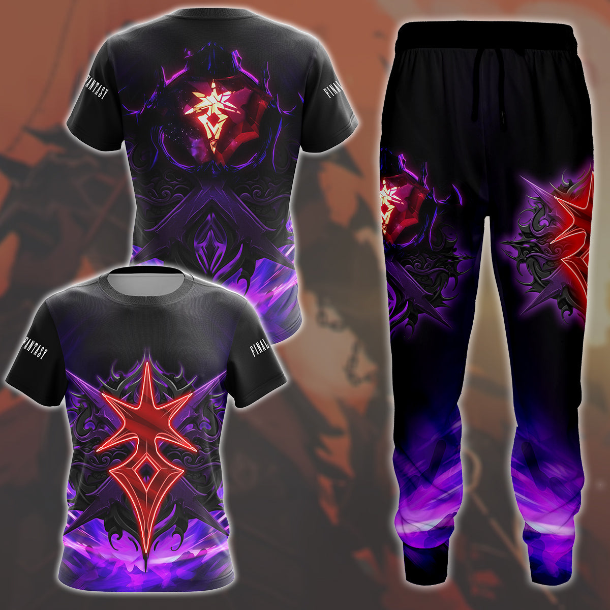 Final Fantasy Dark Knight Video Game All Over Printed T-shirt Tank Top Zip Hoodie Pullover Hoodie Hawaiian Shirt Beach Shorts Joggers