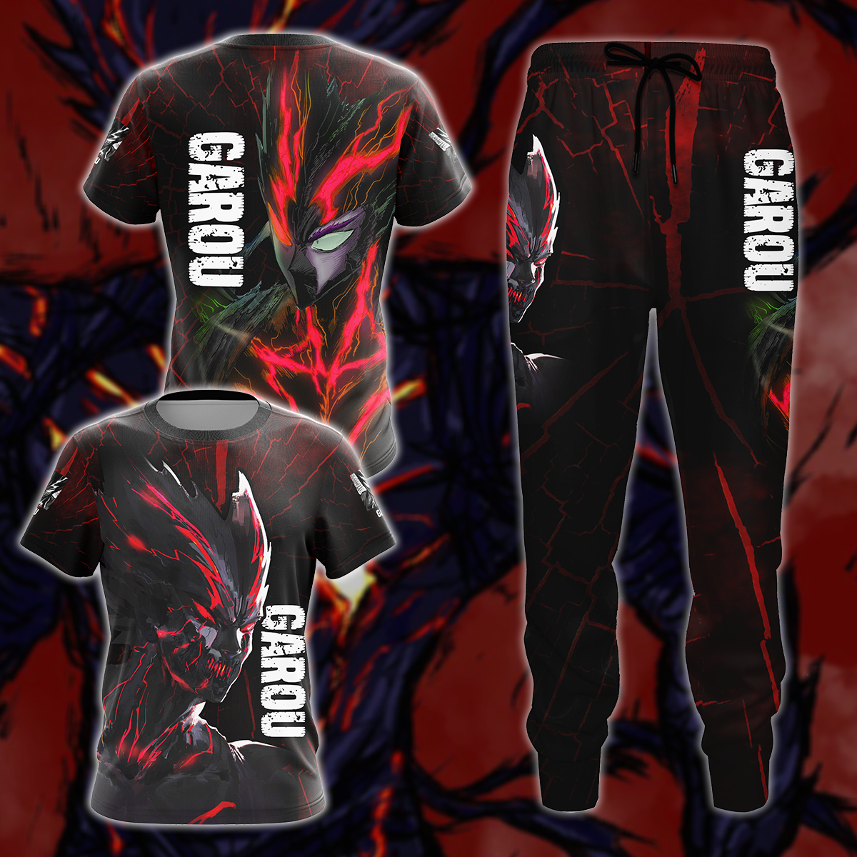 One Punch Man Garou Monster Form 3D All Over Print T-shirt Tank Top Zip Hoodie Pullover Hoodie Hawaiian Shirt Beach Shorts Jogger