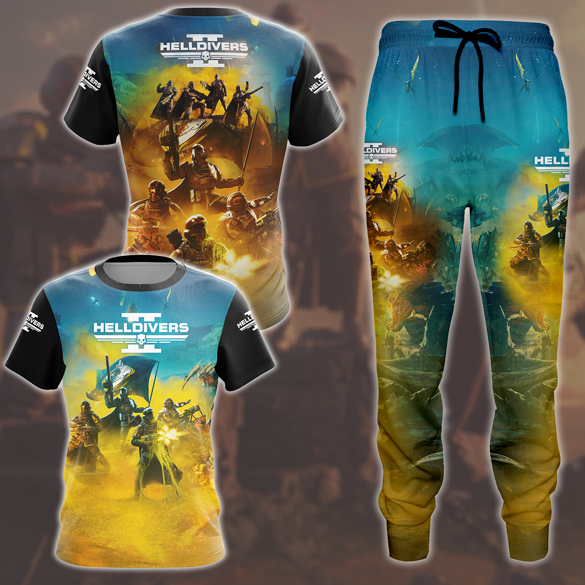 Helldivers 2 Video Game All Over Printed T-shirt Tank Top Zip Hoodie Pullover Hoodie Hawaiian Shirt Beach Shorts Joggers