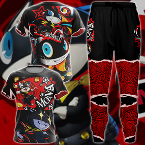 Persona 5 Strikers Morgana Video Game 3D All Over Print T-shirt Tank Top Zip Hoodie Pullover Hoodie Hawaiian Shirt Beach Shorts Jogger   