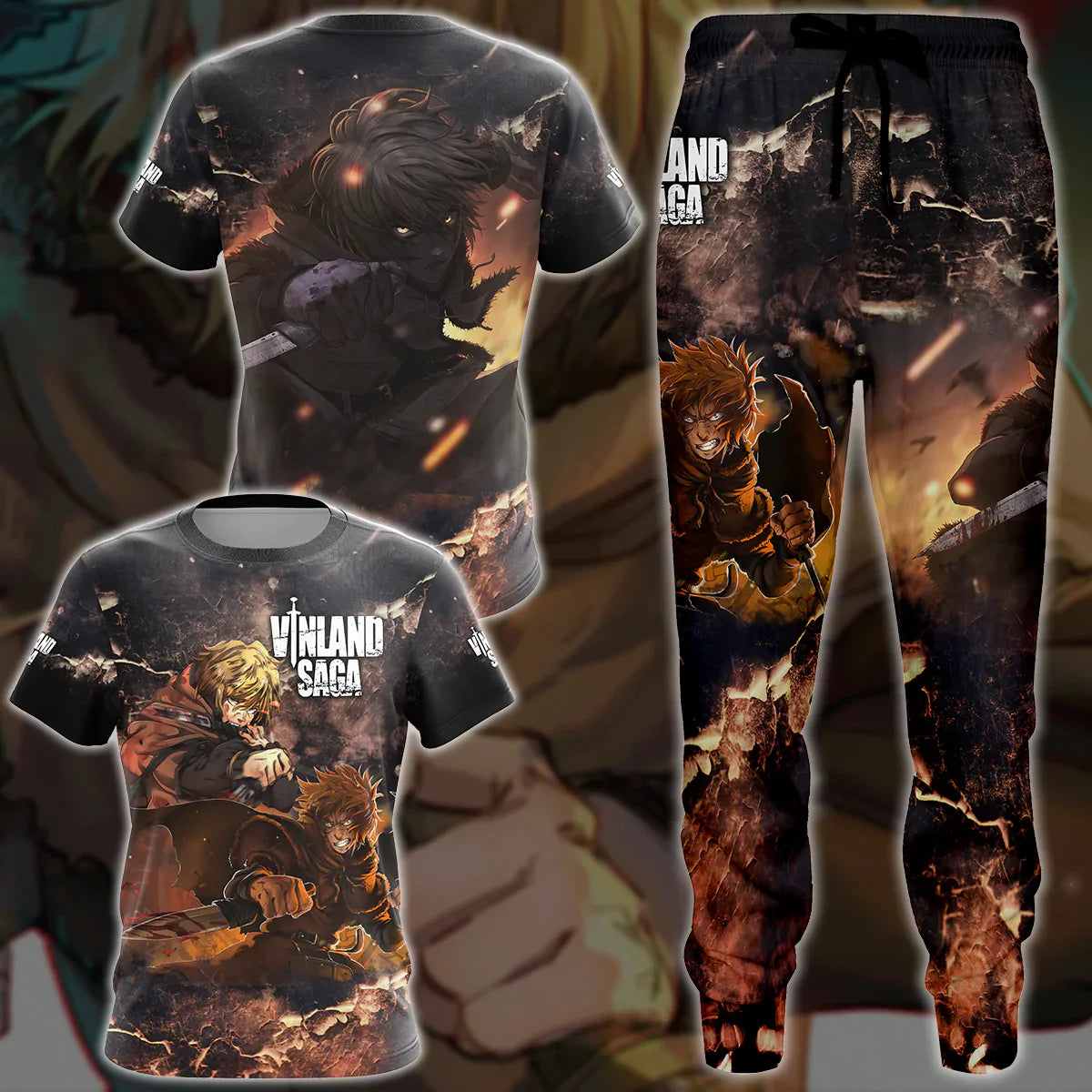 Vinland Saga Anime Manga 3D All Over Print T-shirt Tank Top Zip Hoodie Pullover Hoodie Hawaiian Shirt Beach Shorts Jogger