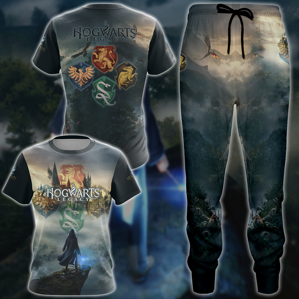 Hogwarts Legacy Video Game 3D All Over Printed T-shirt Tank Top Zip Hoodie Pullover Hoodie Hawaiian Shirt Beach Shorts Jogger